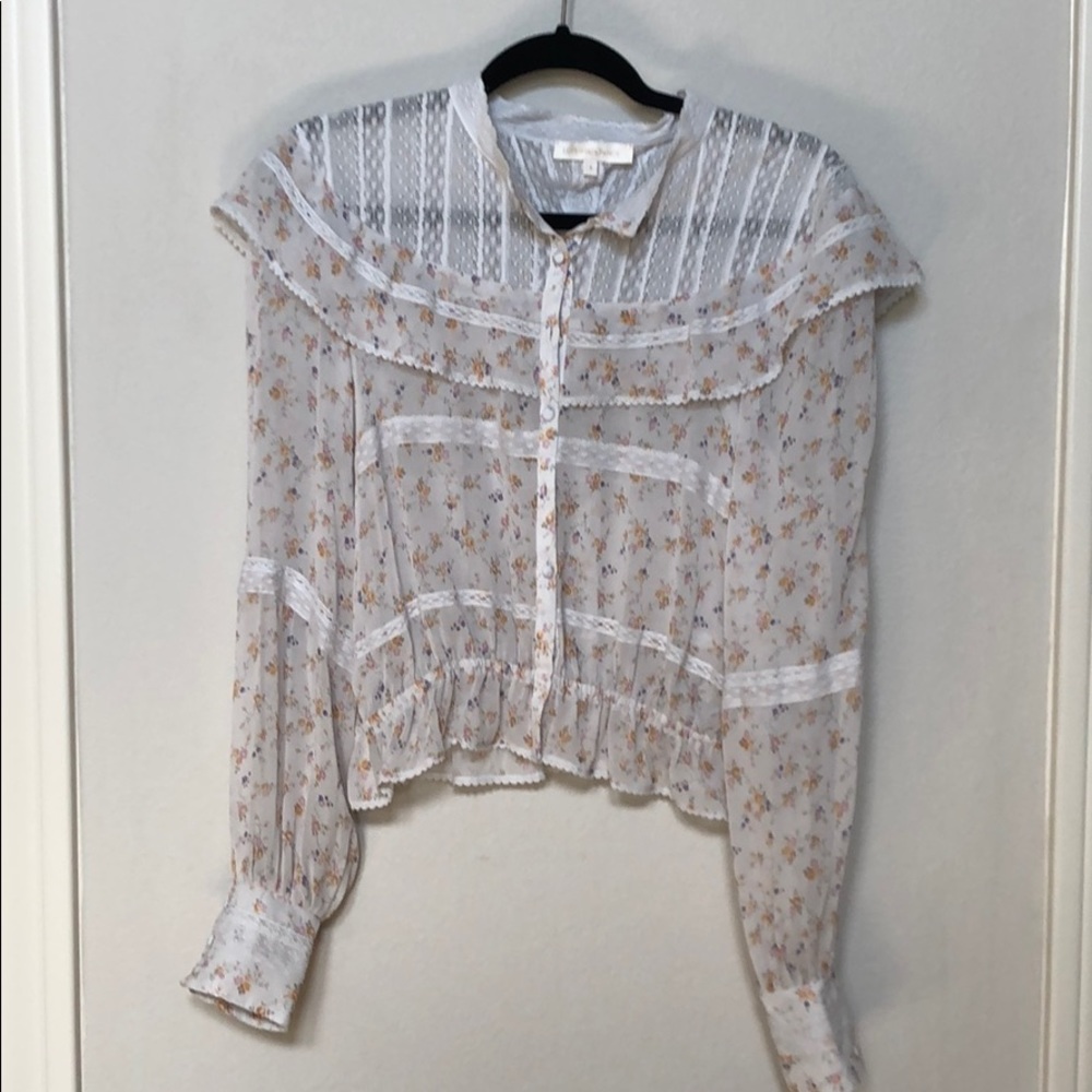 LoveShackFancy• Adorable Floral Ruffle Blouse
